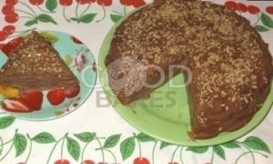 Блинный торт «Шоколадное удовольствие» рецепт шаг 14