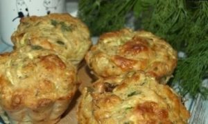 Кабачковые маффины с сыром, зеленью и вялеными томатами кулинарный рецепт