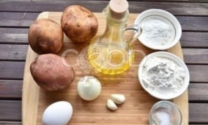 Картофельные вафли с творожным сыром и икрой рецепт шаг 1