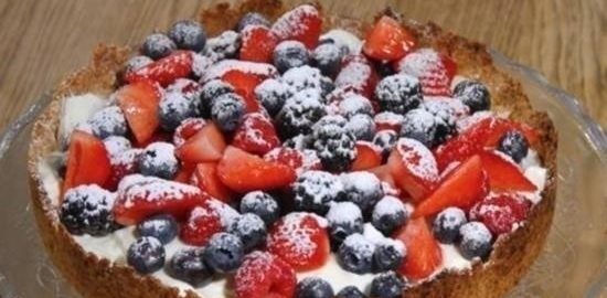 Летний тарт с ягодами кулинарный рецепт