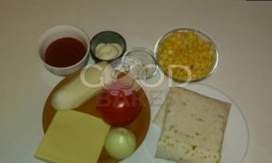 Овощная шаурма с плавленым сыром рецепт шаг 1