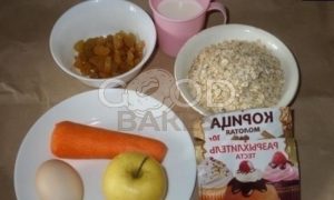 Овсяные вафли с яблоком, морковью и изюмом рецепт шаг 1