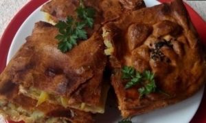 Пирог с курицей, картофелем и грибами кулинарный рецепт