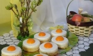 Пирожные «Глазунья» кулинарный рецепт