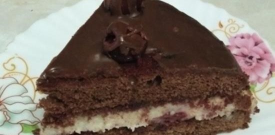 Торт «Вишня в шоколаде» кулинарный рецепт
