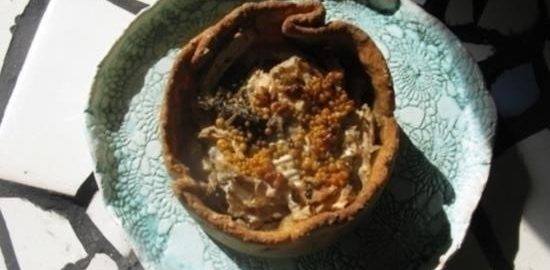 Запеченная тортилья с грибами и мясом кулинарный рецепт
