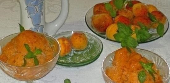 Абрикосовый сорбет с мятой кулинарный рецепт