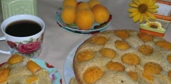 Пирог с абрикосами кулинарный рецепт