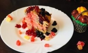 Бисквит на простокваше «Розовое настроение» кулинарный рецепт