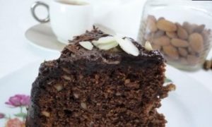 Шоколадно-миндальный кекс кулинарный рецепт