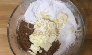 Шоколадный песочный торт рецепт шаг 1