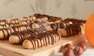 Творожно-медовое печенье с фундуком, апельсином и шоколадом рецепт шаг 13