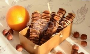 Творожно-медовое печенье с фундуком, апельсином и шоколадом рецепт шаг 15