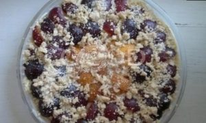 Творожный пирог с фруктами рецепт шаг 9