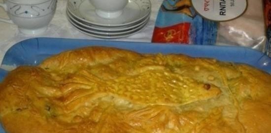 Кулебяка «Золотая рыбка» кулинарный рецепт