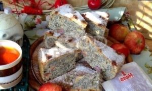 Маковый пирог с яблоками рецепт шаг 23