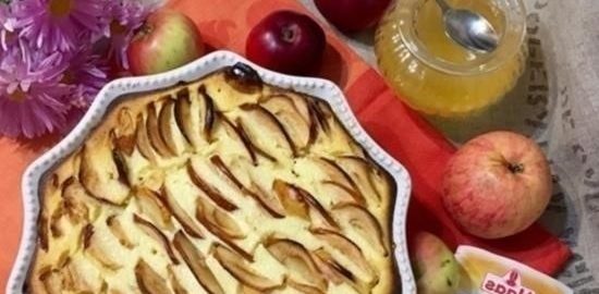 Творожная запеканка с яблоками кулинарный рецепт