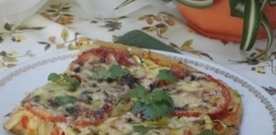 Овощная пицца кулинарный рецепт