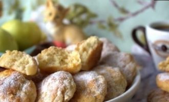 Творожное печенье с яблоком кулинарный рецепт