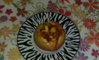 Печеные яблоки с курагой и нектарином кулинарный рецепт