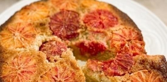 Пирог-перевертыш с красными апельсинами кулинарный рецепт