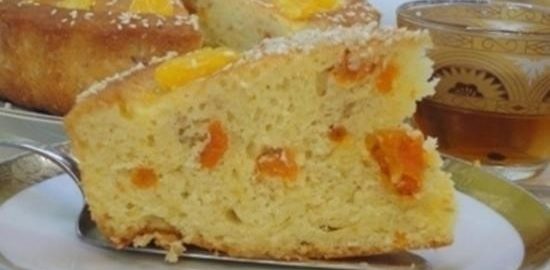Апельсиновый кекс с курагой и кунжутом кулинарный рецепт