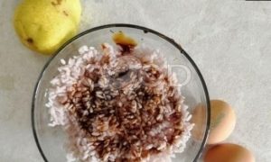 Оладьи из риса с карамелизированной грушей рецепт шаг 2