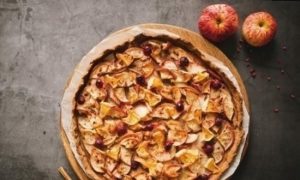 Ржаная галета с яблоками и клюквой кулинарный рецепт