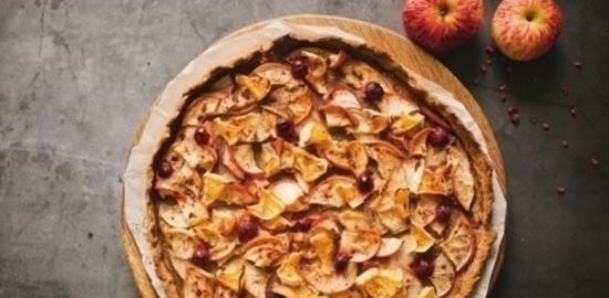 Ржаная галета с яблоками и клюквой кулинарный рецепт