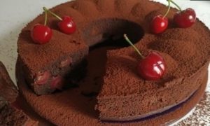 Шоколадный пирог с черешней кулинарный рецепт