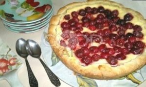 Пирог с творогом и вишней рецепт шаг 16