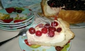 Пирог с творогом и вишней рецепт шаг 17