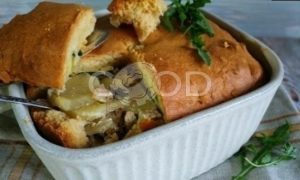 Домашний пирог с мясом и сыром рецепт шаг 11
