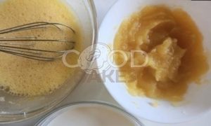 Яблочно-карамельный десерт с инжирным соусом рецепт шаг 3