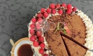 Молочно-шоколадный торт «Эрл Грей» с малиной рецепт шаг 20