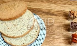 Торт с миндалем и сливочным суфле рецепт шаг 3