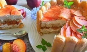 Торт-шарлотка «Нектарин» кулинарный рецепт