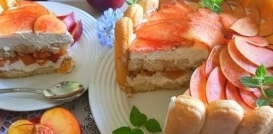 Торт-шарлотка «Нектарин» кулинарный рецепт
