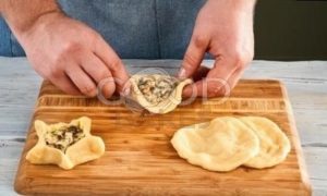 Перепечи с грибами и сыром рецепт шаг 11