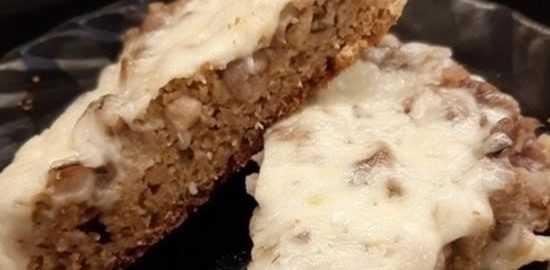 Открытый пирог с грибами кулинарный рецепт