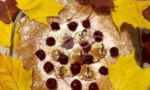 Пирог «Краски осени» с грушами и вишней рецепт шаг 8
