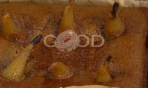 Миндально-финиковый пирог с томленными в сиропе грушами рецепт шаг 7
