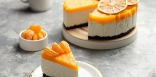 Творожный чизкейк с мандаринами кулинарный рецепт
